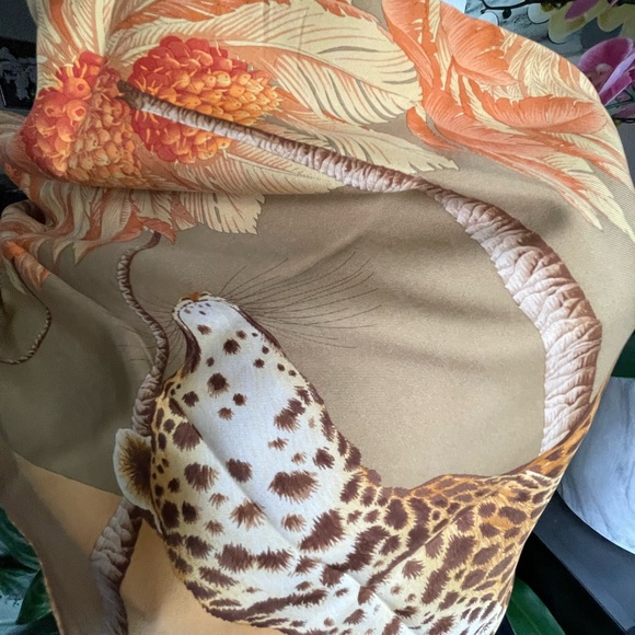 Salvatore Ferragamo Leopard Silk Scarf - Picture 6 of 14